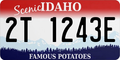 ID license plate 2T1243E