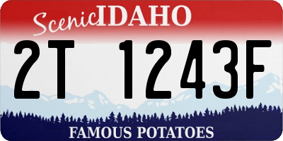 ID license plate 2T1243F