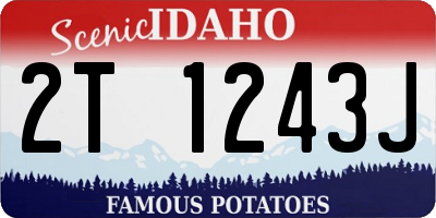 ID license plate 2T1243J