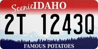 ID license plate 2T1243Q