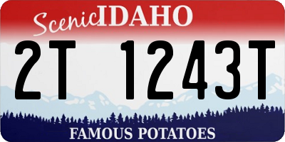 ID license plate 2T1243T