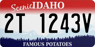 ID license plate 2T1243V