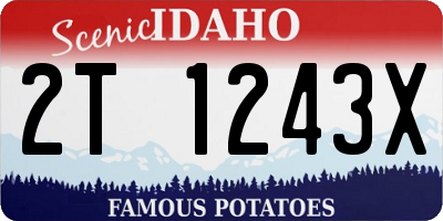 ID license plate 2T1243X