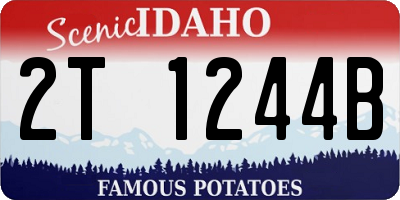 ID license plate 2T1244B