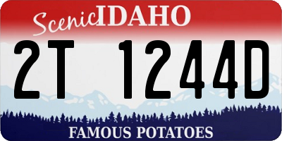 ID license plate 2T1244D