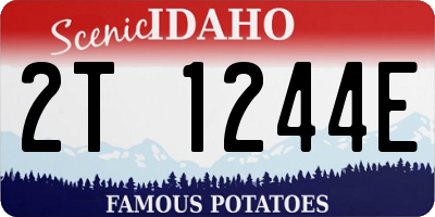 ID license plate 2T1244E