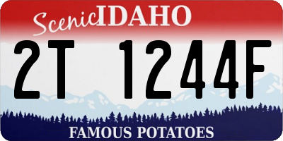 ID license plate 2T1244F