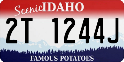 ID license plate 2T1244J