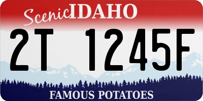ID license plate 2T1245F