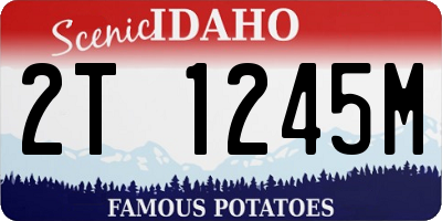 ID license plate 2T1245M