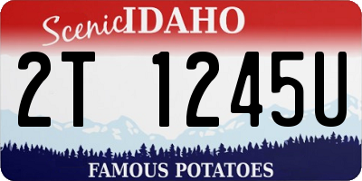 ID license plate 2T1245U