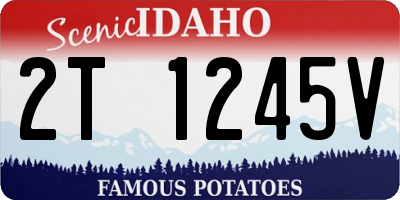 ID license plate 2T1245V