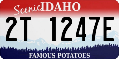 ID license plate 2T1247E