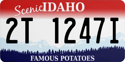 ID license plate 2T1247I