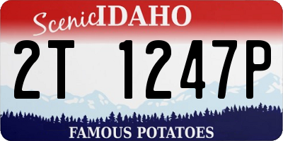 ID license plate 2T1247P