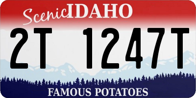 ID license plate 2T1247T