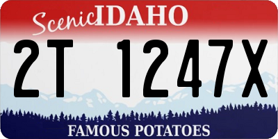 ID license plate 2T1247X