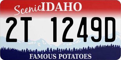 ID license plate 2T1249D