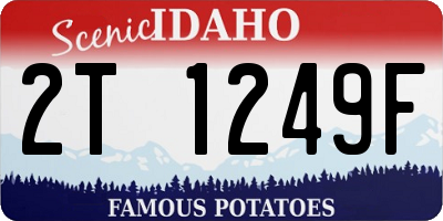 ID license plate 2T1249F
