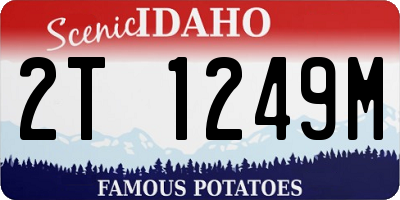 ID license plate 2T1249M