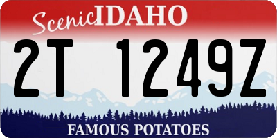 ID license plate 2T1249Z