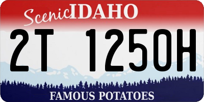 ID license plate 2T1250H