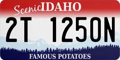 ID license plate 2T1250N