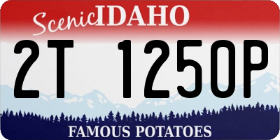 ID license plate 2T1250P