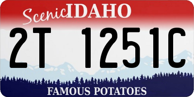 ID license plate 2T1251C