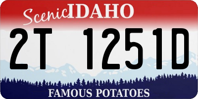 ID license plate 2T1251D