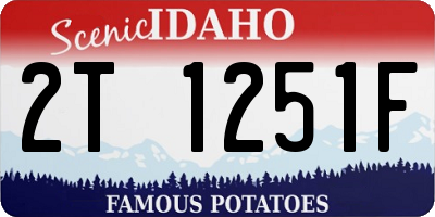 ID license plate 2T1251F