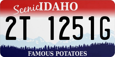 ID license plate 2T1251G