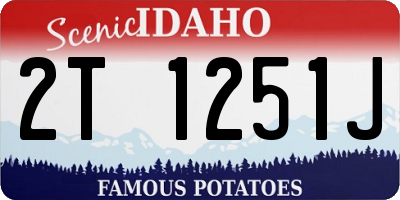 ID license plate 2T1251J