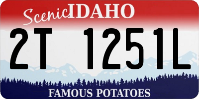 ID license plate 2T1251L