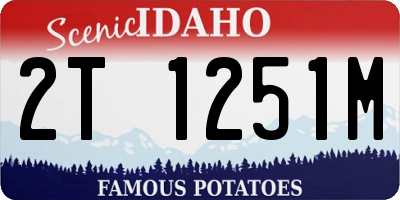 ID license plate 2T1251M