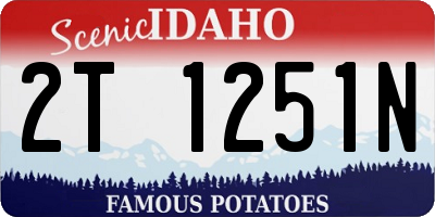 ID license plate 2T1251N