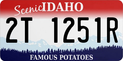 ID license plate 2T1251R