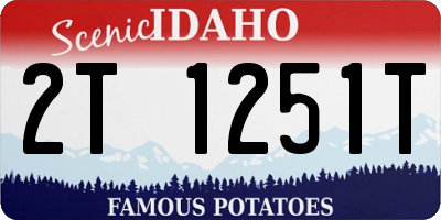 ID license plate 2T1251T