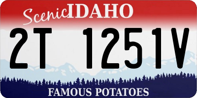 ID license plate 2T1251V