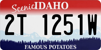 ID license plate 2T1251W