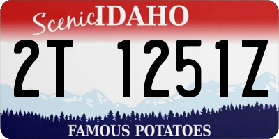 ID license plate 2T1251Z