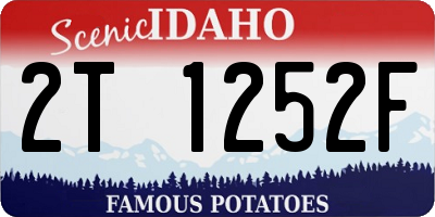 ID license plate 2T1252F