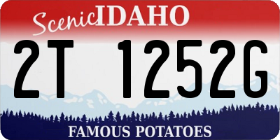 ID license plate 2T1252G