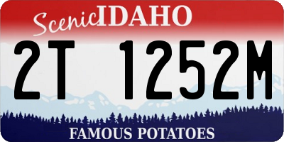 ID license plate 2T1252M