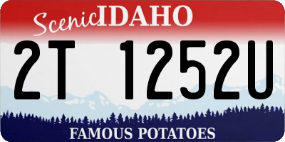 ID license plate 2T1252U
