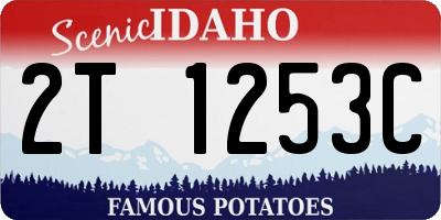ID license plate 2T1253C