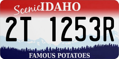 ID license plate 2T1253R