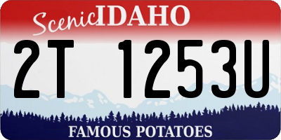 ID license plate 2T1253U