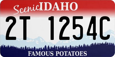 ID license plate 2T1254C
