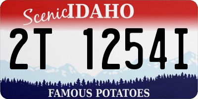 ID license plate 2T1254I